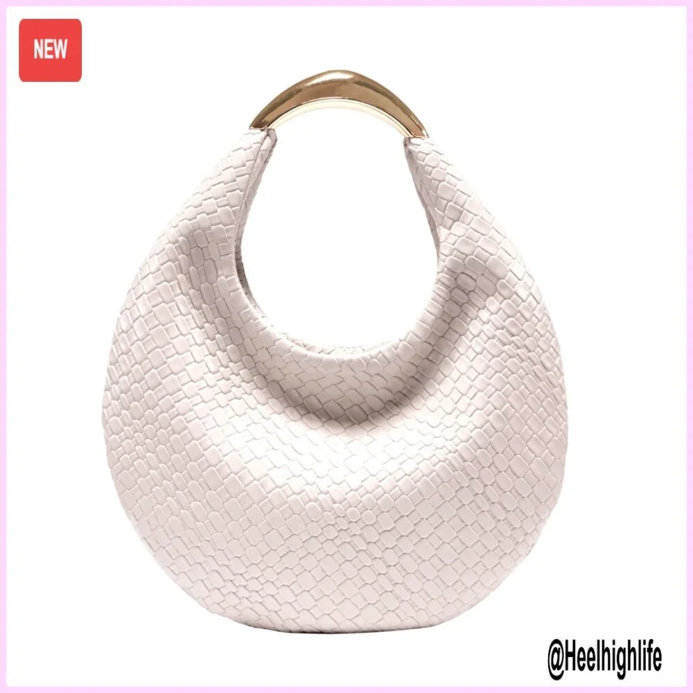 Braided Hobo Bag PU Leather Woven Tote Shoulder Purse Spacious